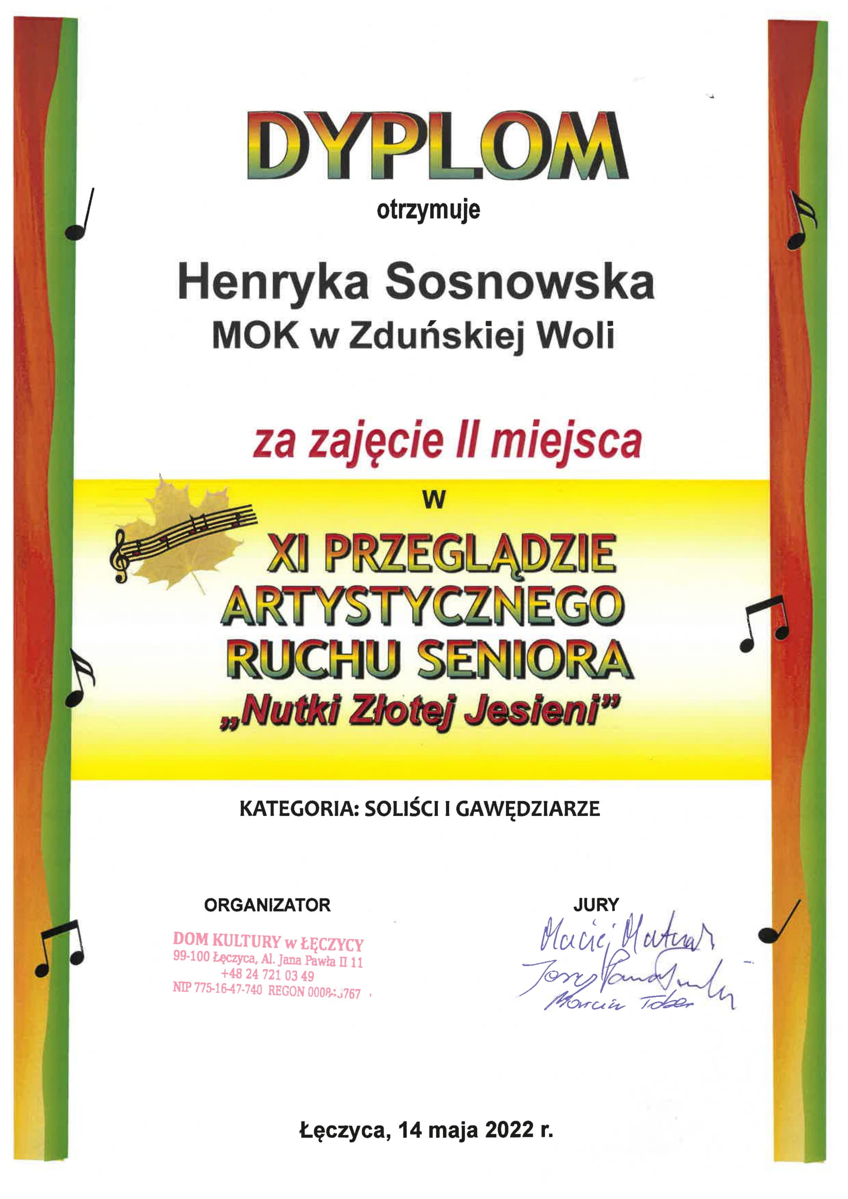 Solo II Miejsce Henryka Sosnowska 1