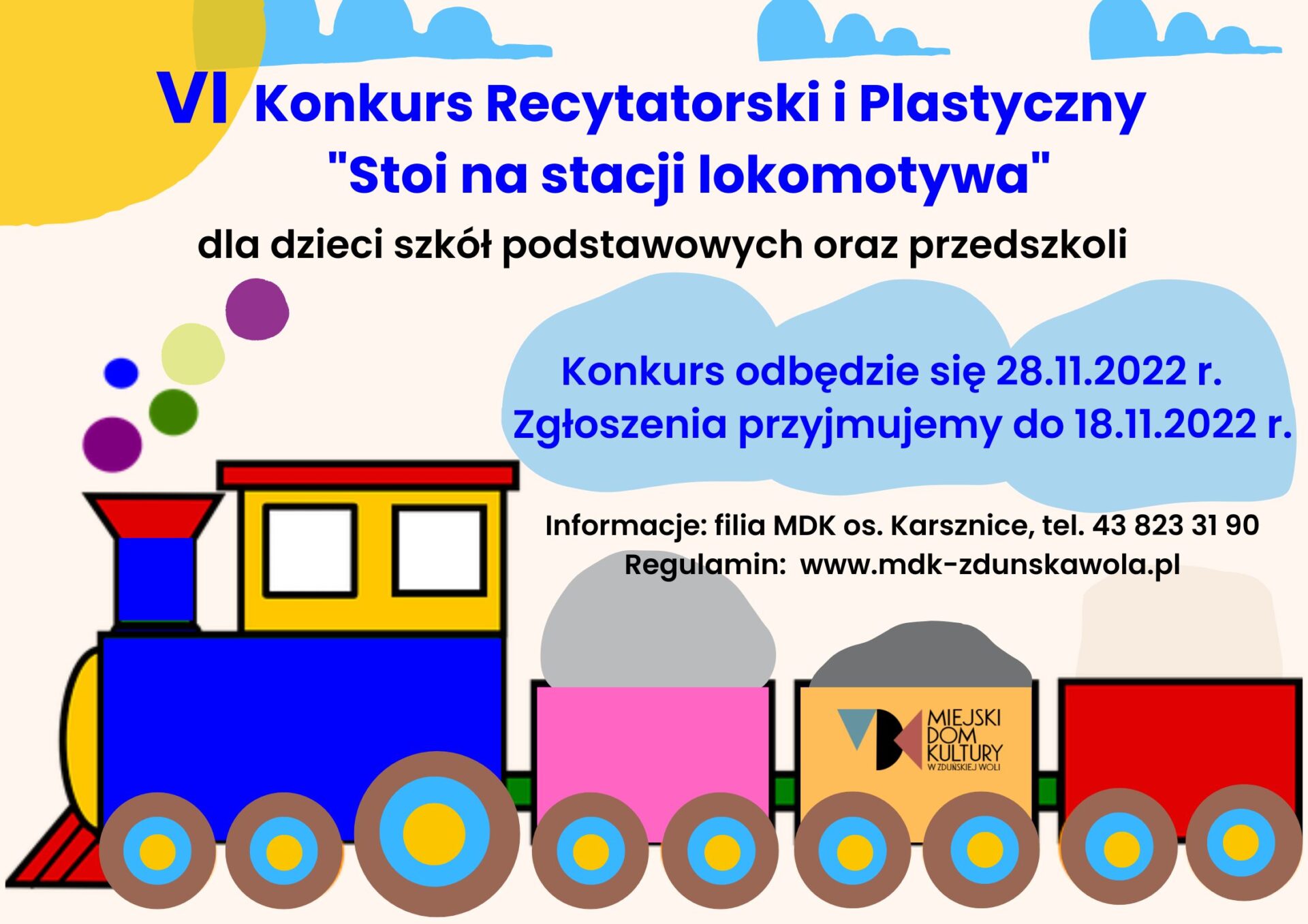 VI Konkurs Recytatorski I Plastyczny Stoi Na Stacji Lokomotywa