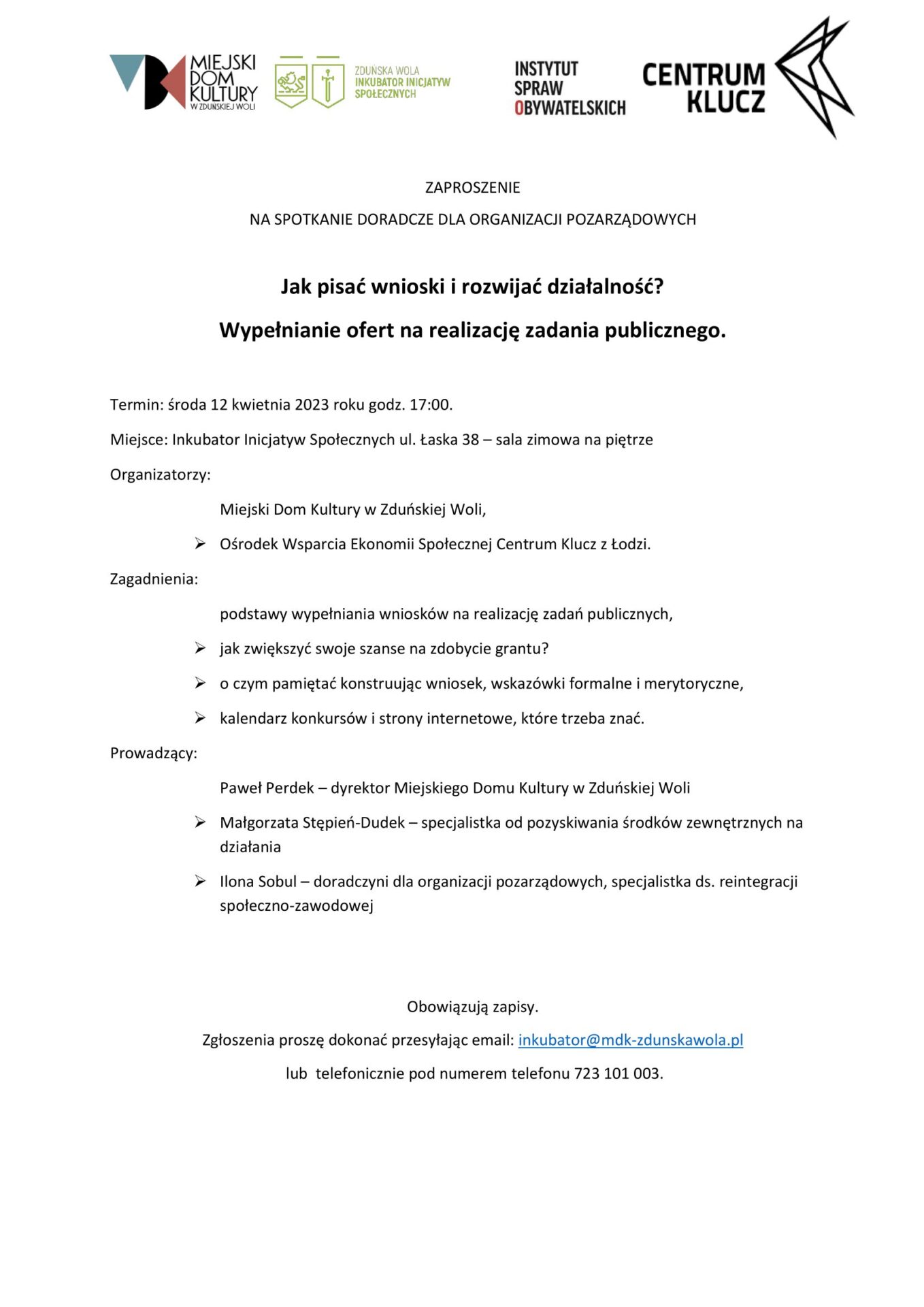 Zaproszenie Ngo 12 Kwietnia