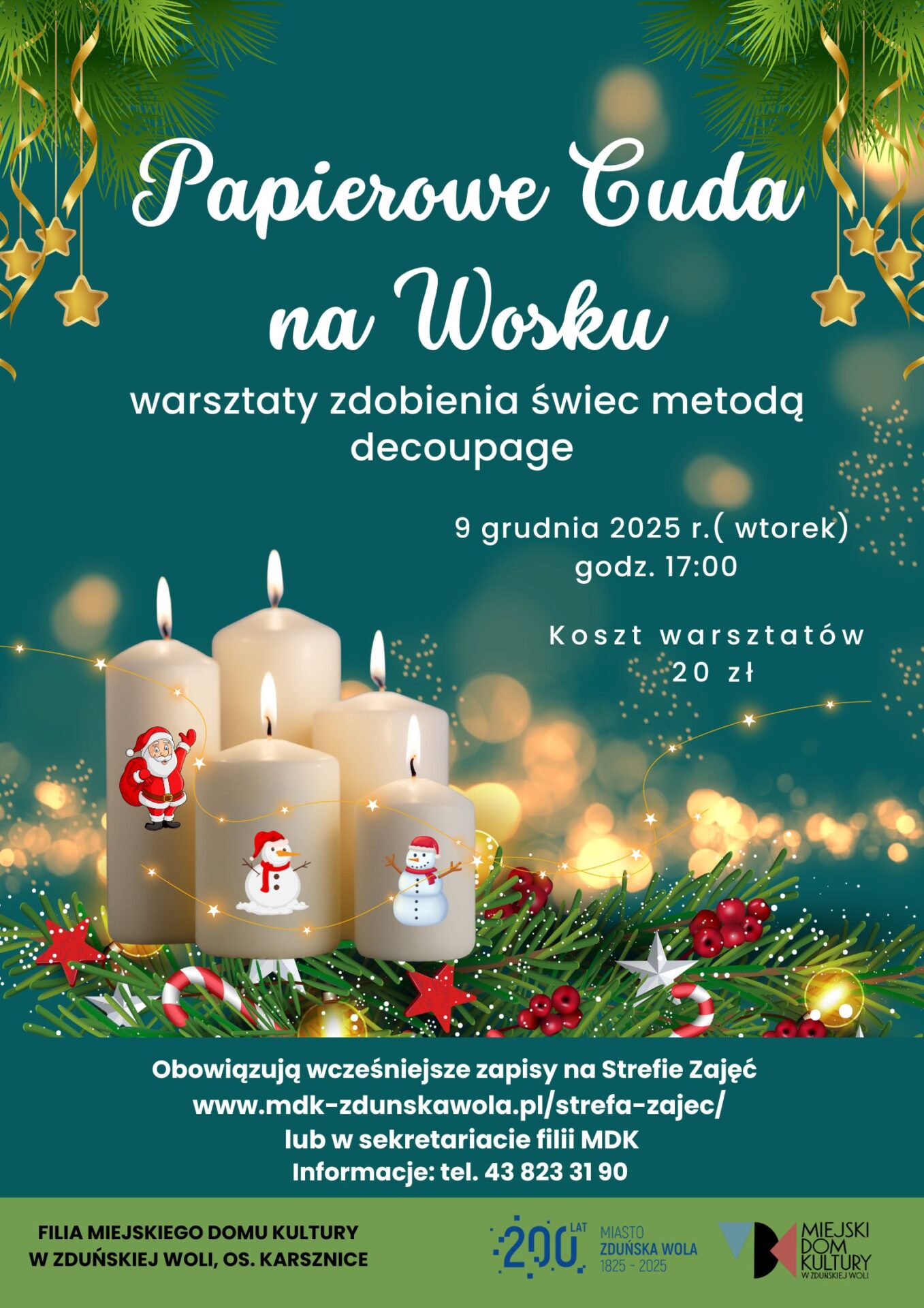 Papierowe Cuda Na Wosku &ndash; Warsztaty Zdobienia Swiec Metoda Decoupage