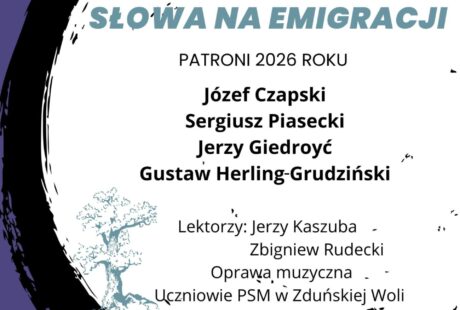 W piątek 27 marca o godzinie 17.00 w Kawiarni Literackiej MDK Ratusz odbędzie się spotkanie pn. Słowa na emigracji, wstęp wolny, zapraszamy