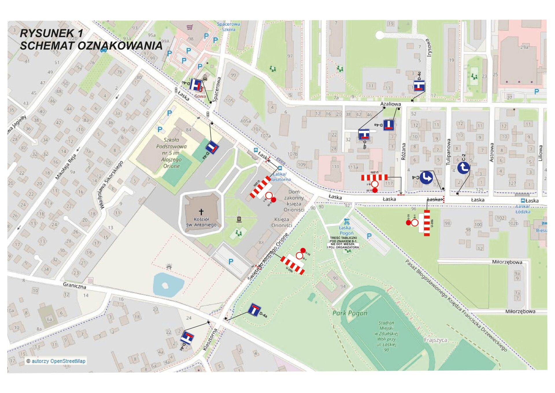 MAPA ZAMKNIECIE DROGI Rys. 1 1