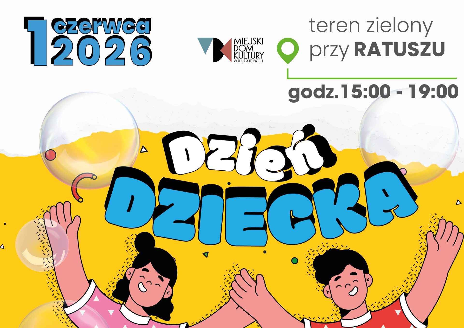 Dzień Dziecka z Ratuszem, 1 czerwca teren wokół Ratusza 15.00-19.00