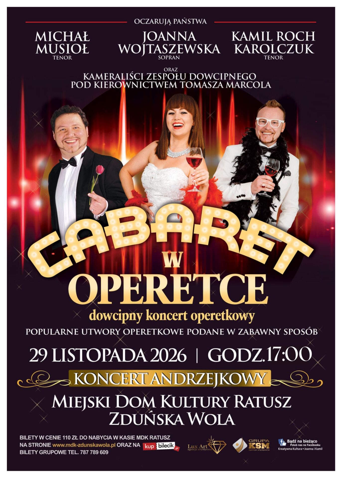 zdjęcie przedstawia artyst&oacute;w kt&oacute;rzy będą występować w operetce 