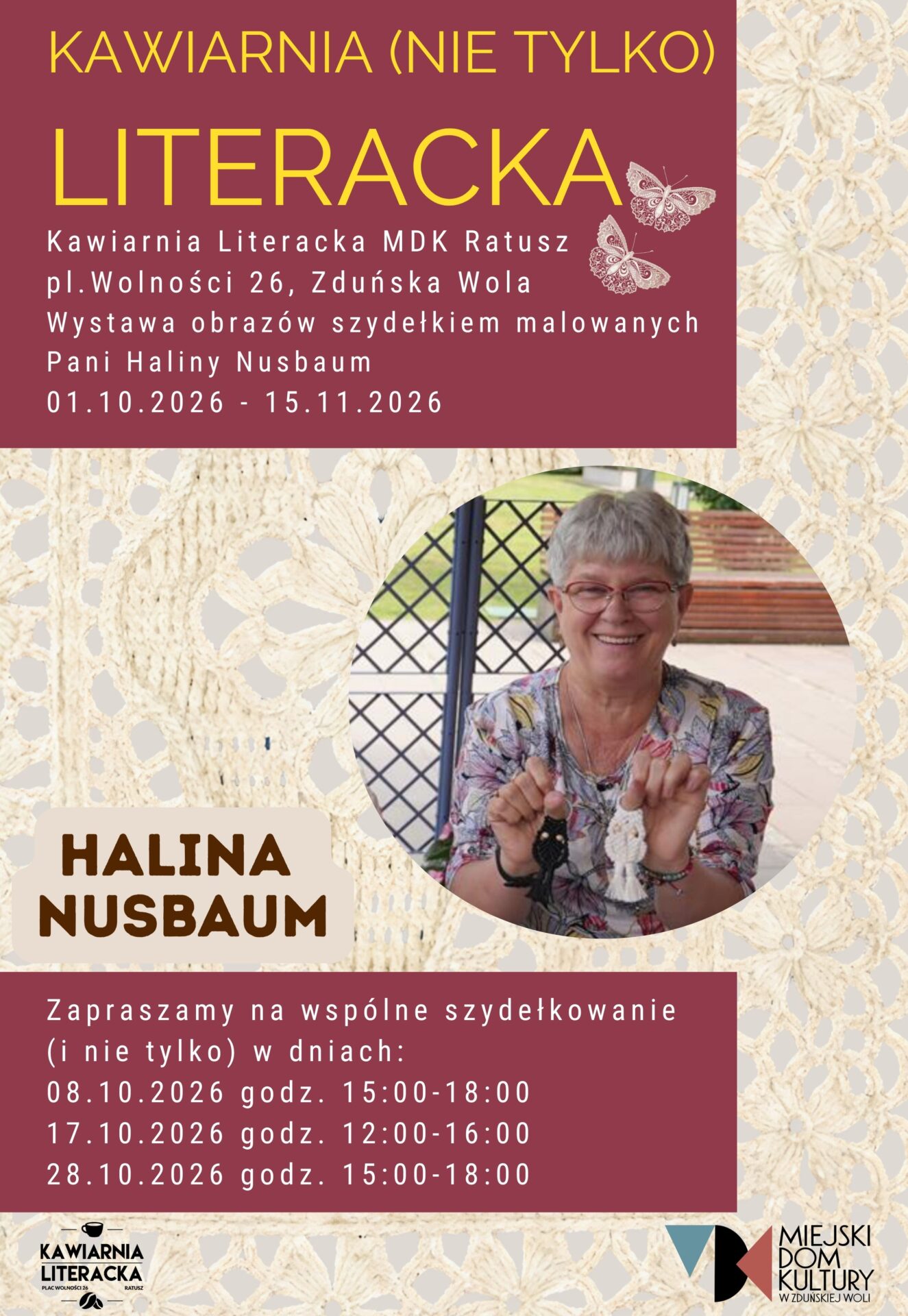 wystawa prac Haliny Nusbaum w ramach cyklu Kawiarnia (Nie tylko) Literacka