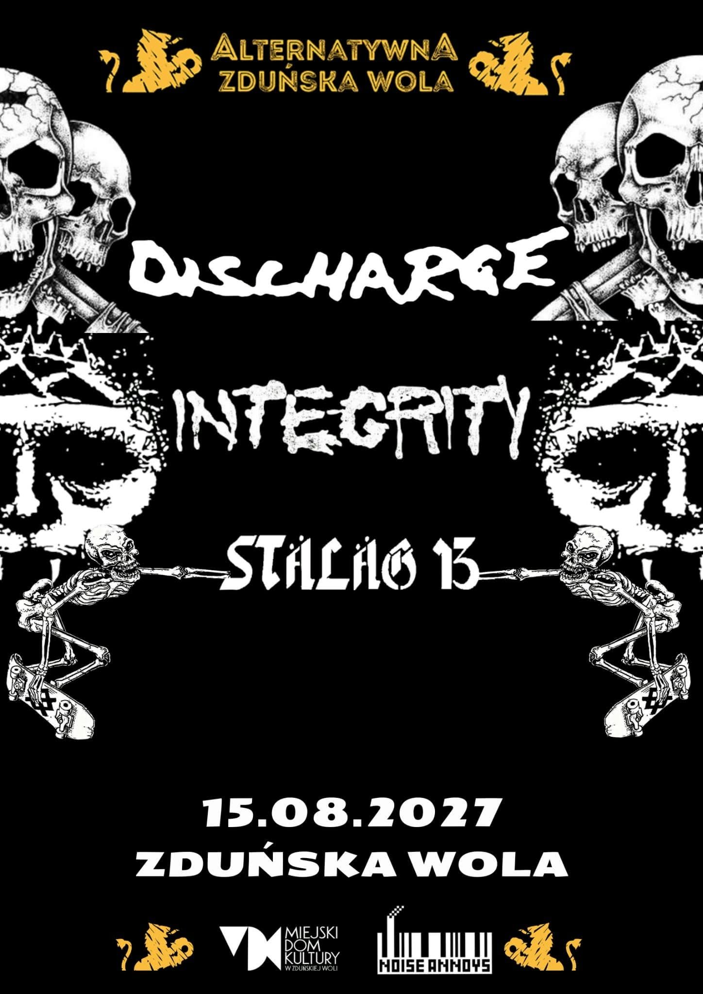 Razem z DISCHARGE w Zduńskiej Woli zagrają INTEGRITY i STALAG 13.