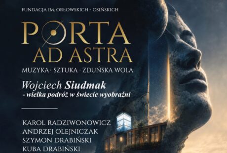 Plakat wydarzenia „Porta ad Astra” z udziałem Wojciecha Siudmaka, które odbędzie się 24 października 2026 r. w Miejskim Domu Kultury Ratusz w Zduńskiej Woli.