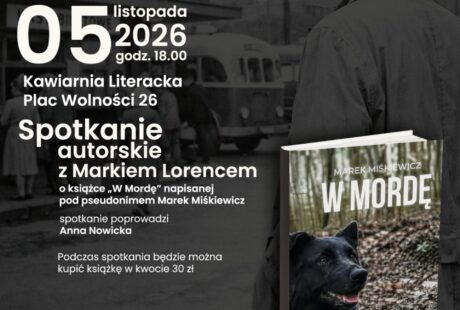 Promocja książki 5 listopada o godzinie 18:00 w Kawiarni Literackiej. Będzie ono o książce "W Mordę" jest to mroczny kryminał historyczny napisany przez Pana marka pod pseudonimem Marek Miśkiewicz.