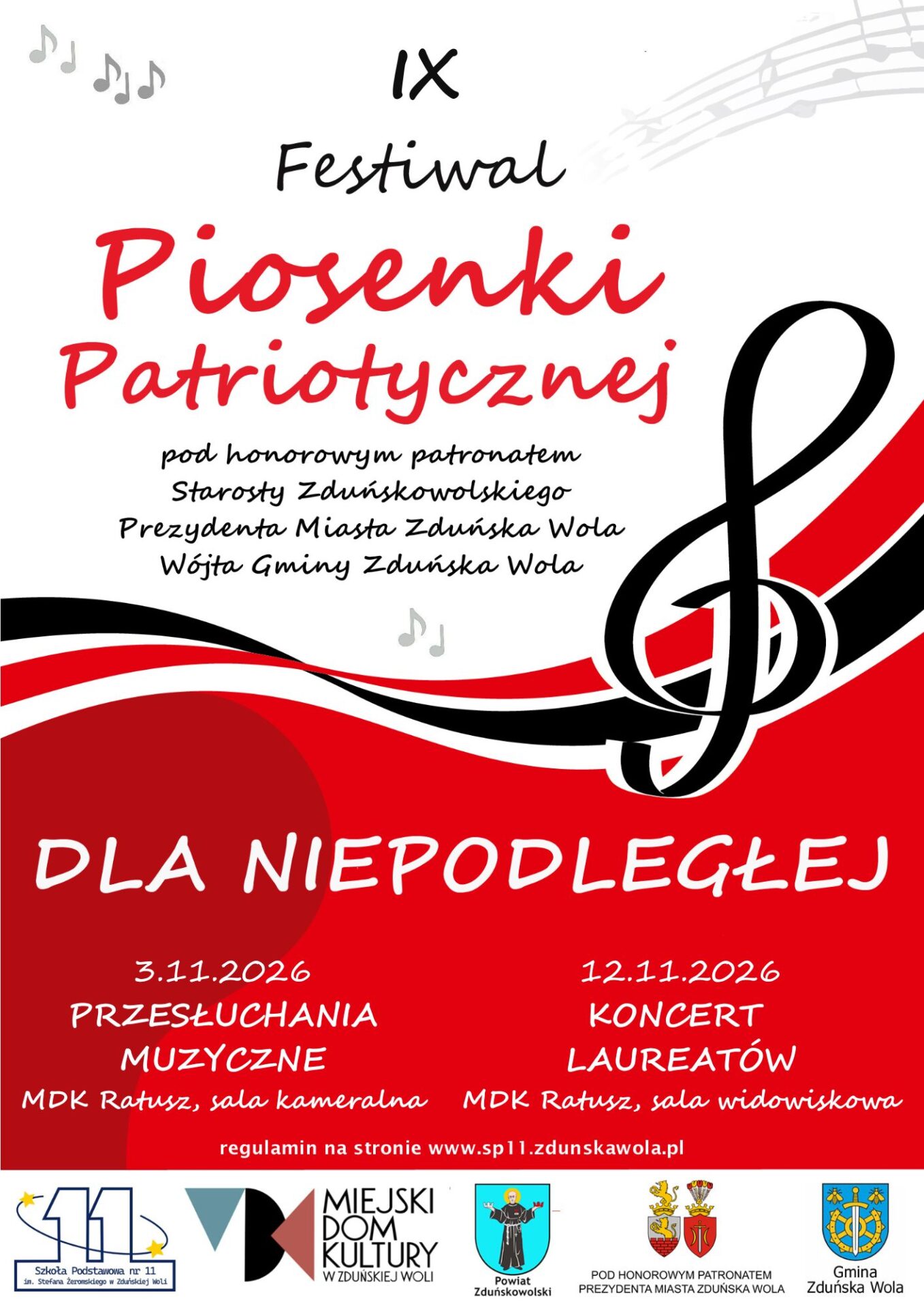 IX Festiwal Piosenki Patriotycznej ,,Dla Niepodległej"