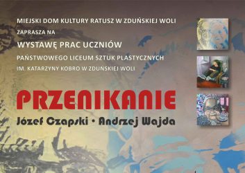 Dwie wybitne postaci polskiej kultury i młodzi artyści, którzy podejmują z nimi twórczy dialog. Miejski Dom Kultury Ratusz w Zduńskiej Woli zaprasza na wystawę prac uczniów Państwowego Liceum Sztuk Plastycznych im. Katarzyny Kobro w Zduńskiej Woli.