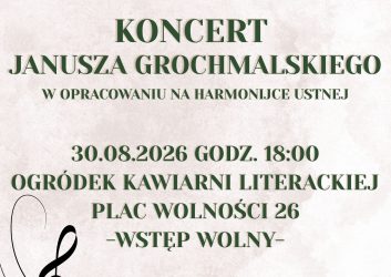 Koncert Janusza Grochmalskiego w Kawiarni Literackiej już 30 sierpnia o godzinie 18.00