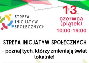 PROGRAM STREFY INICJATYW SPOŁECZNYCH (Dziedziniec) 10:00 Otwarcie Strefy Inicjatyw Społecznych 10:10 Nadanie Strefie imienia Honoraty Grzywińskiej 10:20 Podziękowania dla społeczniczek_ów i wolontariuszek_y 10:30 Otwarcie wystawy fotograficznej „Zduńska Wola w obiektywie z lat 80-tych”. Prowadzi: Anna Nowicka 11:00 Uczniowski panel dyskusyjny - „Czy warto brać udział w wyborach?” 12:00 Rozmowa z Teatrem młodzieżowym “Czas Pokaże” 13:30 Panel dyskusyjny z udziałem społeczników_ek: “Czy warto pomagać?” 14:30 Rozmowa - “Na czym polegają działania ”kociej fundacji”? Prowadzą: Fundacja Tabby-Burasy i Spółka 15:10 Pokazy: “Jak pracuje pies przewodnik?” “Jak pomagać osobie niewidomej spotkanej na ulicy?” 16:30 Występ „Serce Freestyle’u”. Domy Keramzytowe Społecznie - grupa PIK 16:50 Jaką wartość maja drzewa i jak to wyliczyć? - Prowadzi: Stowarzyszenie Zielona Wola 19:00 Zamknięcie Strefy Inicjatyw Społecznych STREFA + 10:00-14:00 Pokaz wytapiania wosku i zwijania świec. Koło Pszczelarzy w Zduńskiej Woli 10:00-19:00 Wystawa „Zduńska Wola w obiektywie z lat 80-tych”. sala zimowa, I p. 10:00-19:00 Wymiana książek Bookcrossing. Stoisko Klubu Stronicowych Rozterek 10:00-19:00 Strefa Gier, Dziedziniec oraz sala Oaza, parter 14:00-18:00 Dyżur doradczy dla NGO Małgorzaty Stępień-Dudek 16:30-17:30 Warsztat “Krótka przygoda z językiem migowym” z Anetą Kuśmider (sala Oaza, parter) 17:00-18:00 Dlaczego dziecko mnie nie słucha? Warsztat dla rodziców z terapeutką Katarzyną Pławską (sala Słoneczna, I p.)