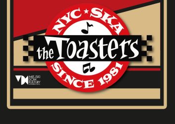 czerwona grafika dotyczy koncertu zespołu The Toasters, który zagra 26 września w MDK Ratusz, jako support zagra Thrudy, a warm up Korzenie fm