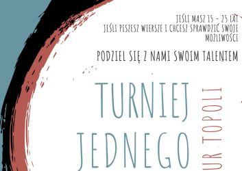plakat dotyczy Turnieju Jednego Wiersza O Laur Topoli