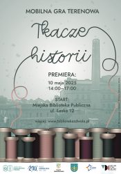 grafika jest w szarym kolorze dotyczy gry miejskiej gracze historii, która odbędzie 10 maja od 14.00 do 17.00