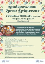 kolorowa kwiecista grafika dotyczy akcji zduńskowolski żurek dla mieszkańców