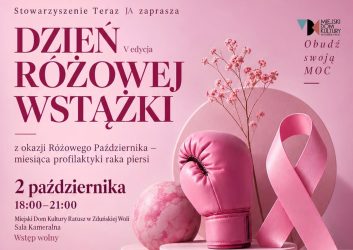 Dzień różowej wstążki odbędzie się w MDK Ratusz 2 października od godz. 18.00 do 21.00, wstęp bezpłatny