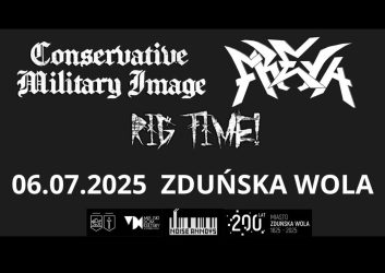 czarne tło a na nim białe napisy, to nazwy zespołów amerykańskich, jakie wystąpią 6 lipca w ramach sceny alternatywnej MDK Ratusz