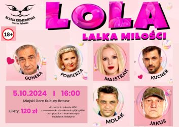 spektakl LOLA, lalka miłości, 5 października, godzina 16.00