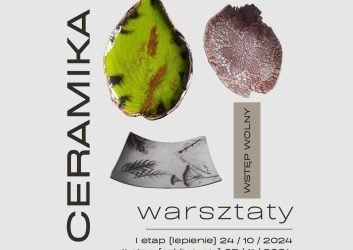 grafika dotyczy warsztatów ceramicznych, które odbędą się 24 października i 7 listopada