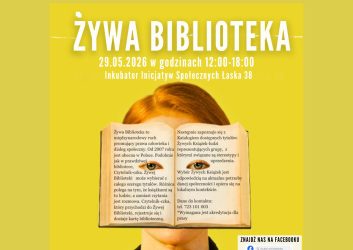 żywa biblioteka po raz trzeci odbędzie się w Zduńskiej Woli 29 maja godz. 12.00-18.00